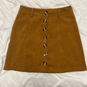 Copper Corduroy Skirt